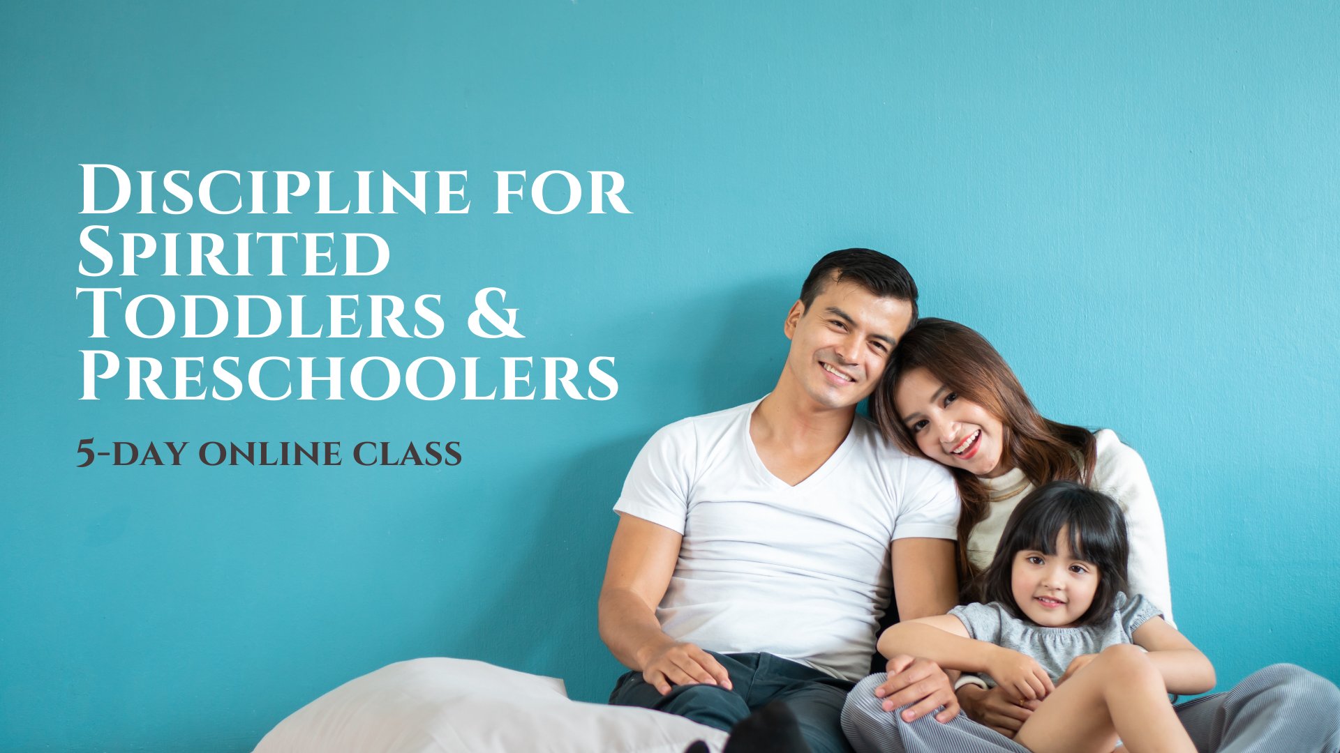 Family with spirited child teaching discipline